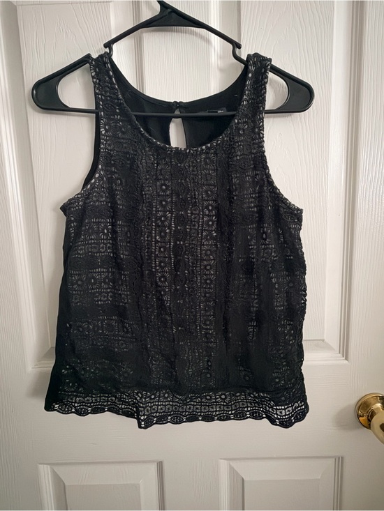 American Eagle Outfitters Tops - American Eagle Outfitters Black Lace Crochet Tank Camisole